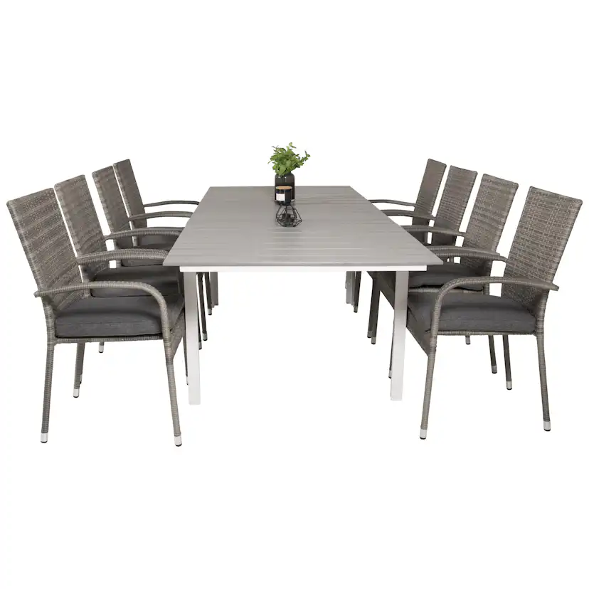 Matgrupp Venture Home Lova 160/240 med 8 Asta Stolar
