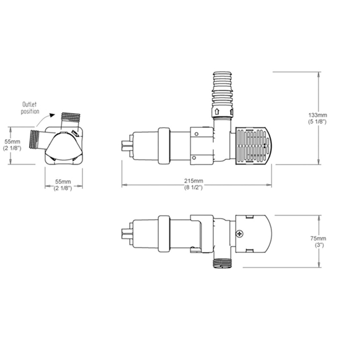 Länspump Whale Supersub med Nivåvakt och Backventil