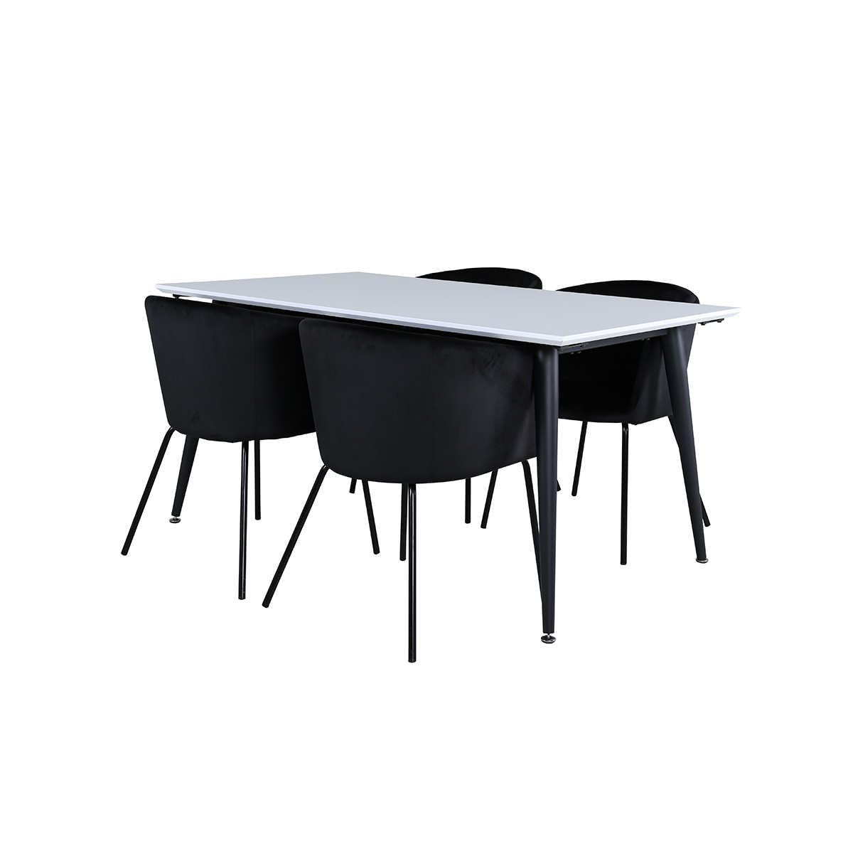 Matgrupp Venture Home Jolie med 4 Bergen Stolar Sammet