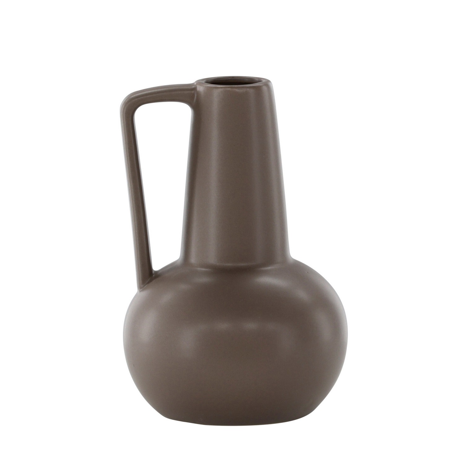 Lane Vase - Matte Brown - 15*15*22cm Svart