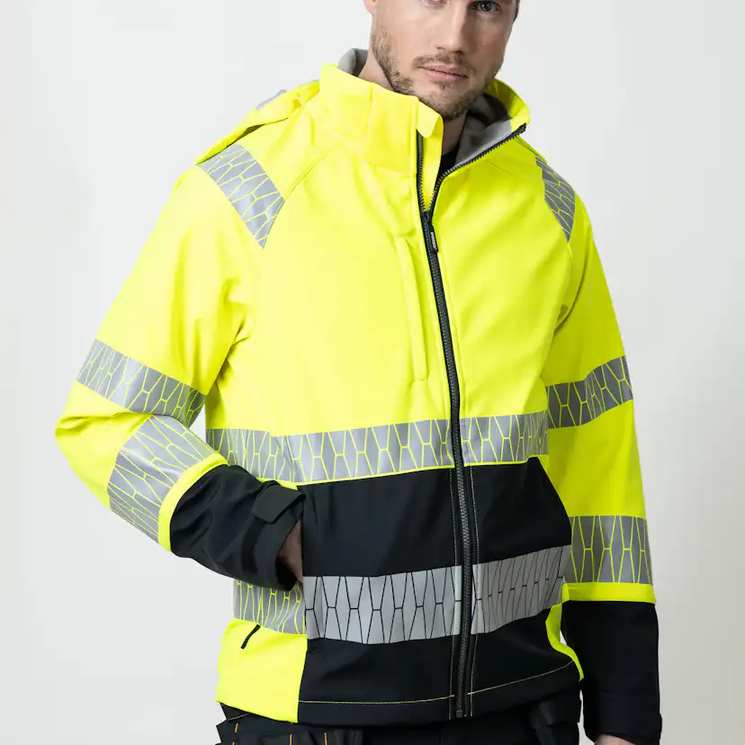 Softshelljacka Jobman Varsel Gul/Svart