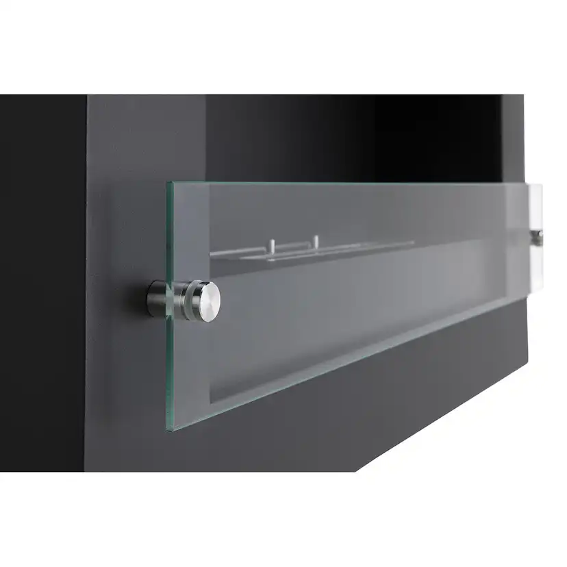 Braskamin Arkiio Vitalis Etanolkamin Vägghängd 78 cm Svart/Stål Bioetanol