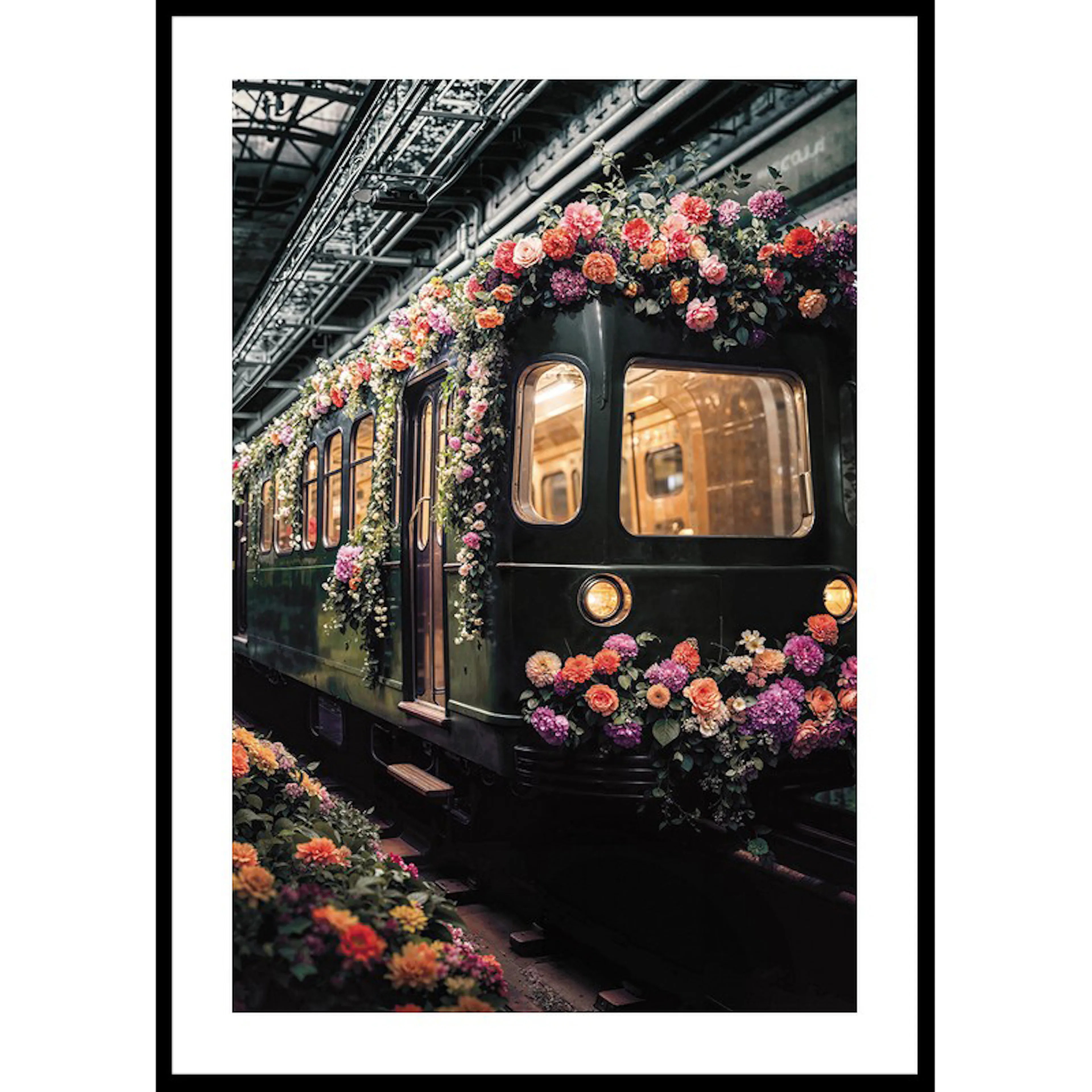 Train En Fleurs 30x40 30x40 cm