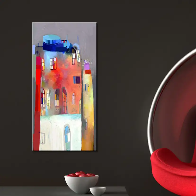 Tavla Arkiio Rainbow Hued House 40x80
