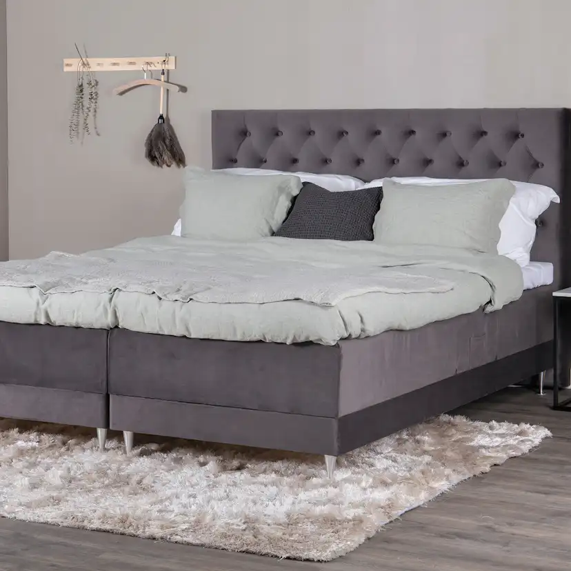 Ställbar Kontinentalsäng Venture Home Vickleby 180x200 Sammet med Sänggavel Föra 180