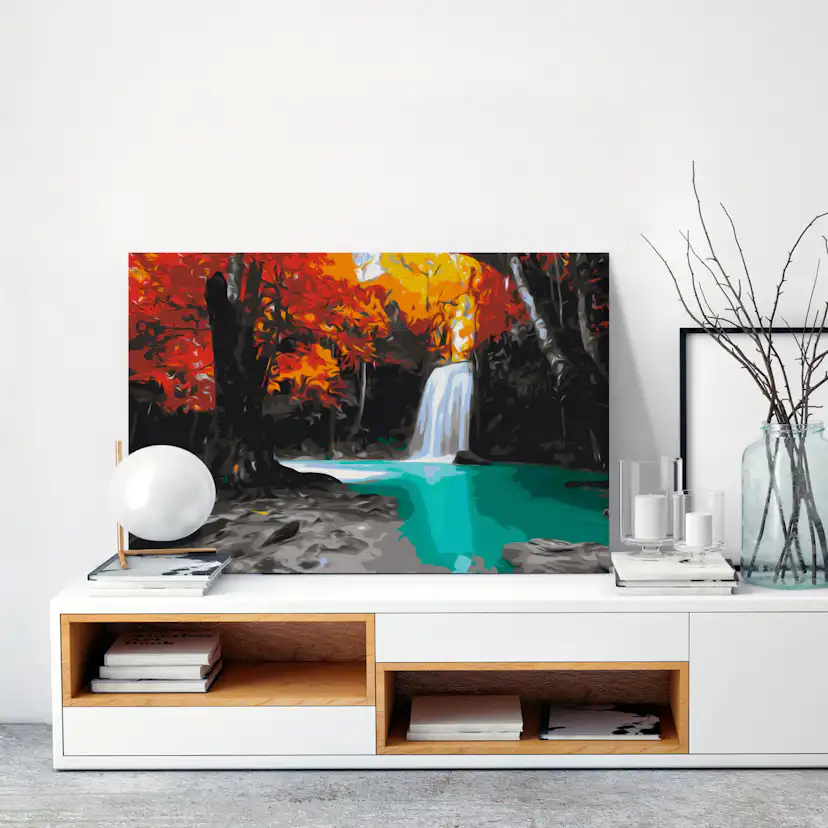 Gör-det-själv Målningar Arkiio Tree at the Waterfall