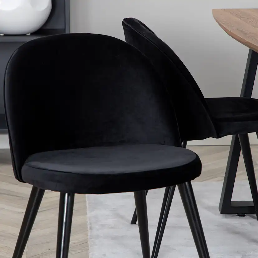 Matgrupp Venture Home Inca med 4 Velvet stolar
