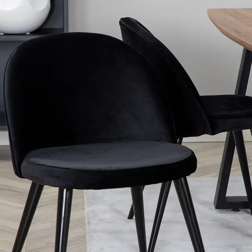 Matgrupp Venture Home Inca med 4 Velvet stolar