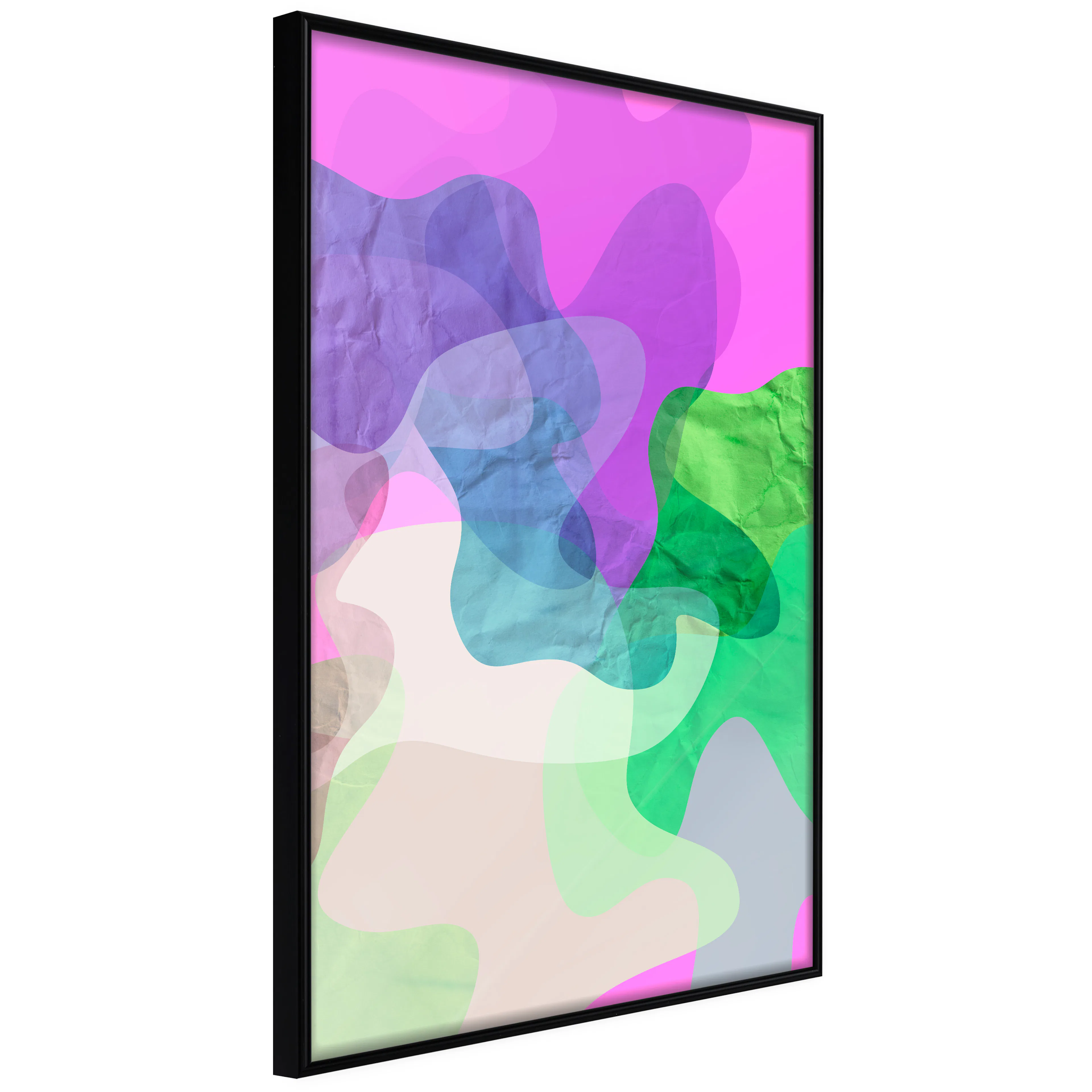 Affisch - Pastel Butterflies [Poster] 40x60 Svart ram, 40x60 cm