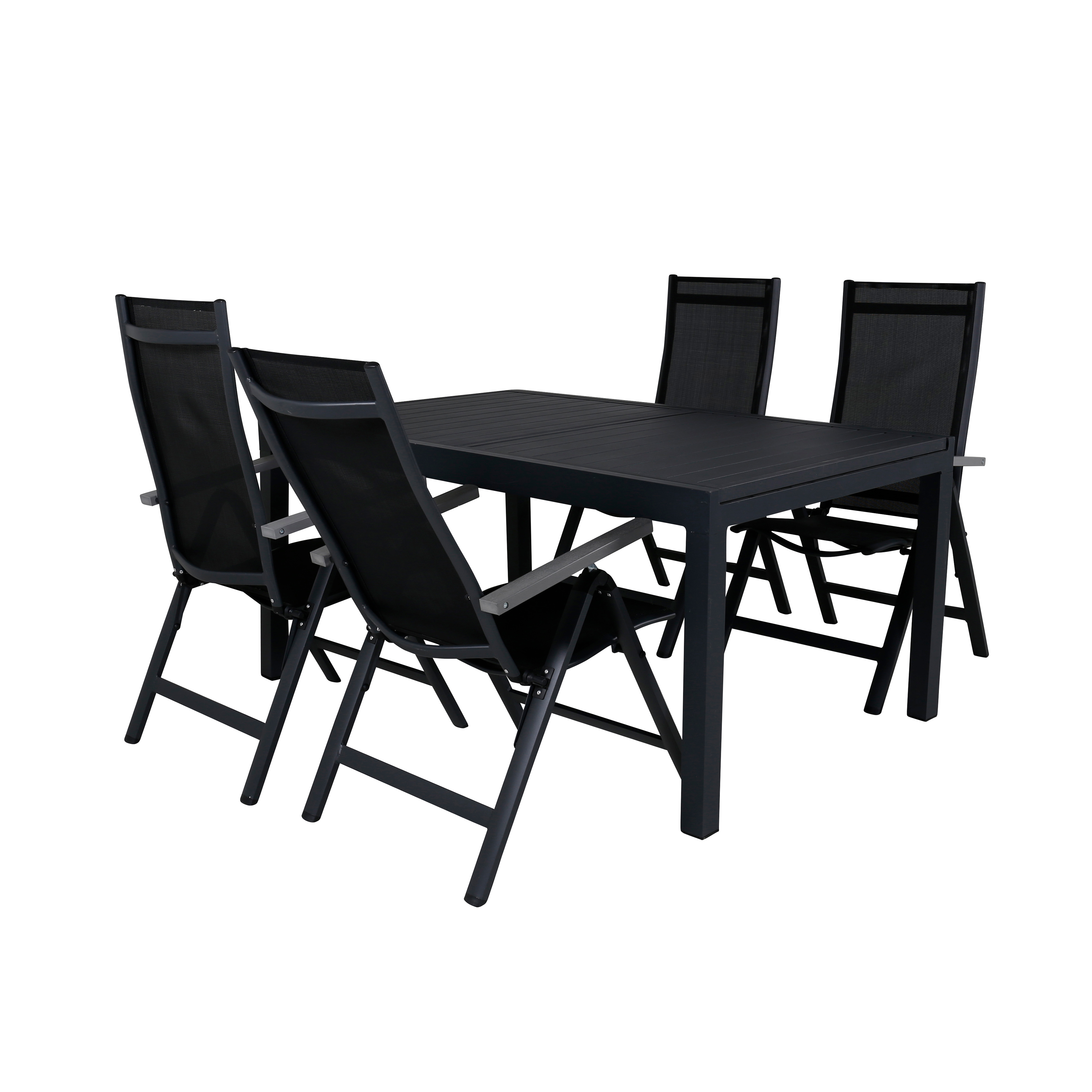 Albany Light 5-pos - black / Black textilene Svart