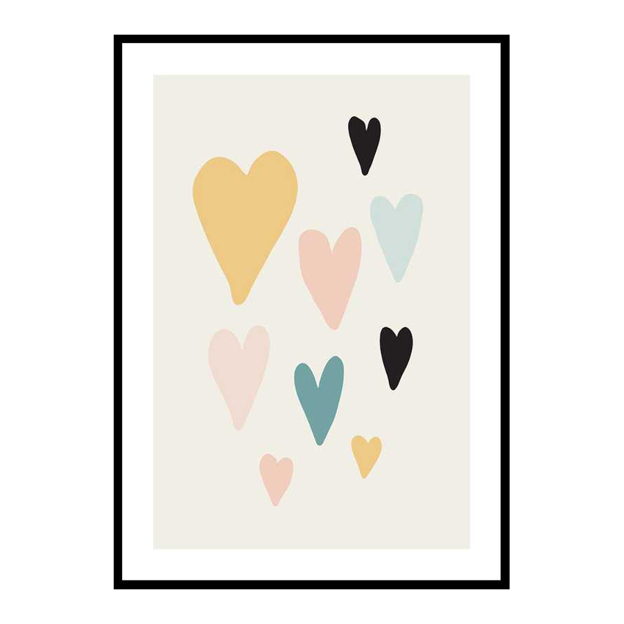 Playful Hearts 50x70 cm