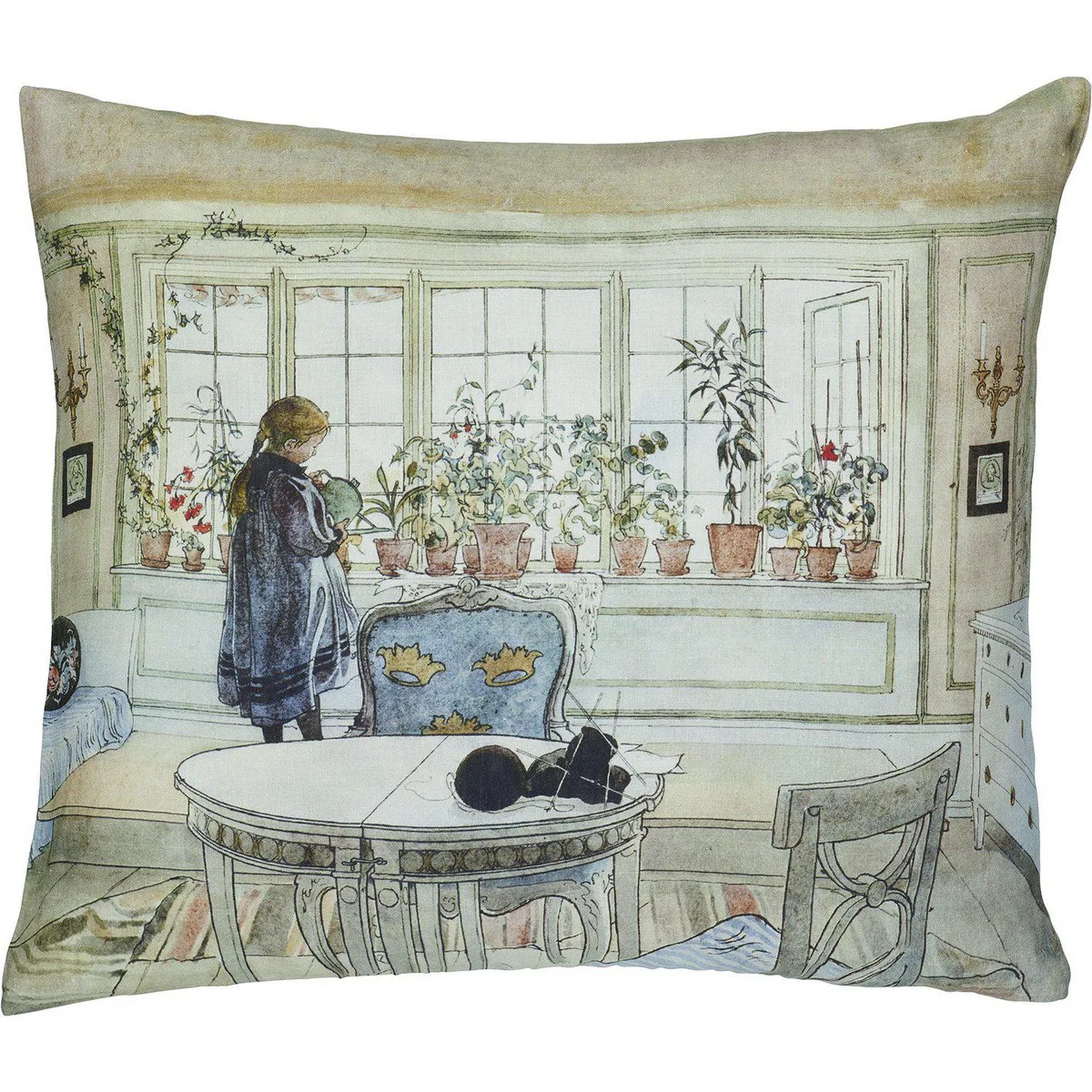 Kuddfodral Svanefors Carl Larsson Beige