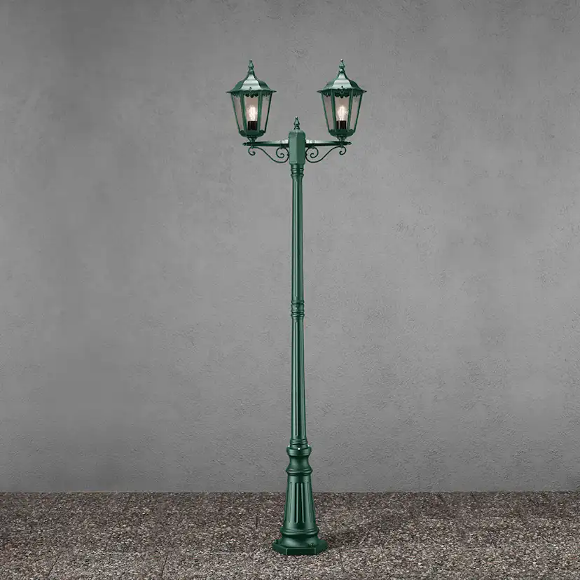 Stolplykta Gnosjö Konstsmide Firenze 2-arm E27 med Stolpe