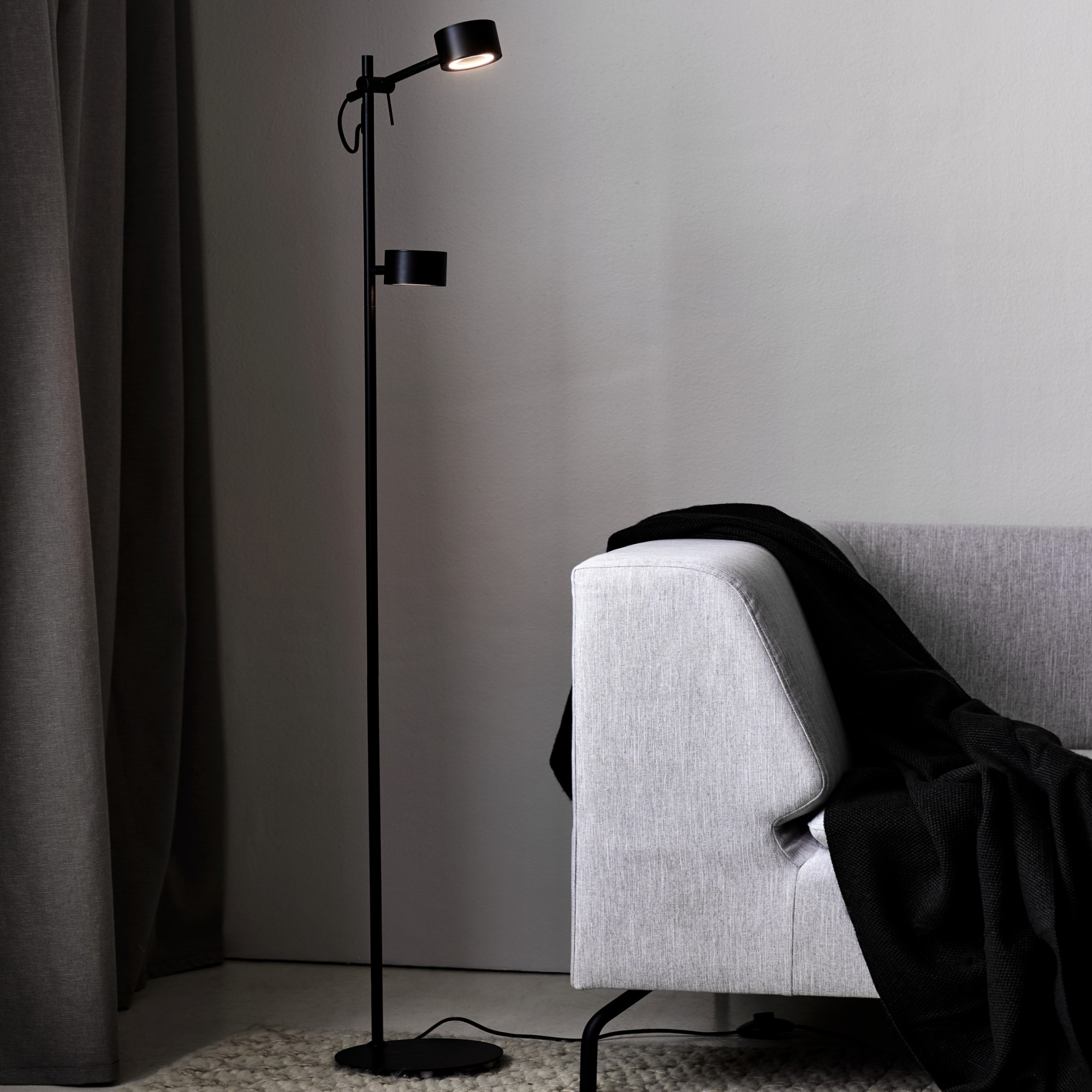 Golvlampa Nordlux Clyde Svart