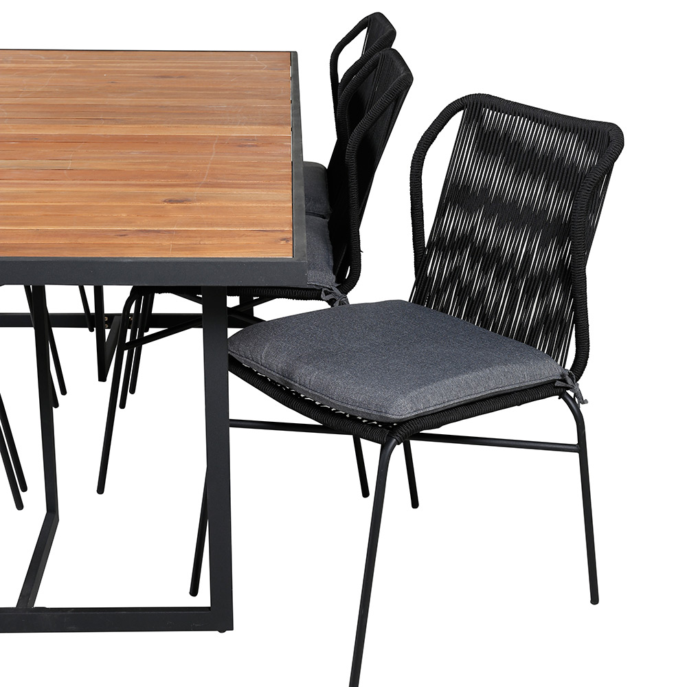 Matgrupp Venture Home King med 6 Julle Stapelbara Matstolar