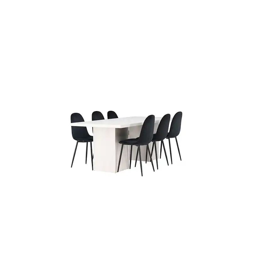 Matgrupp Venture Home Olga med 6 st Polar stolar