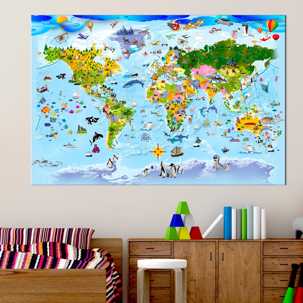 Tavla Arkiio Children's Map Colourful Travels