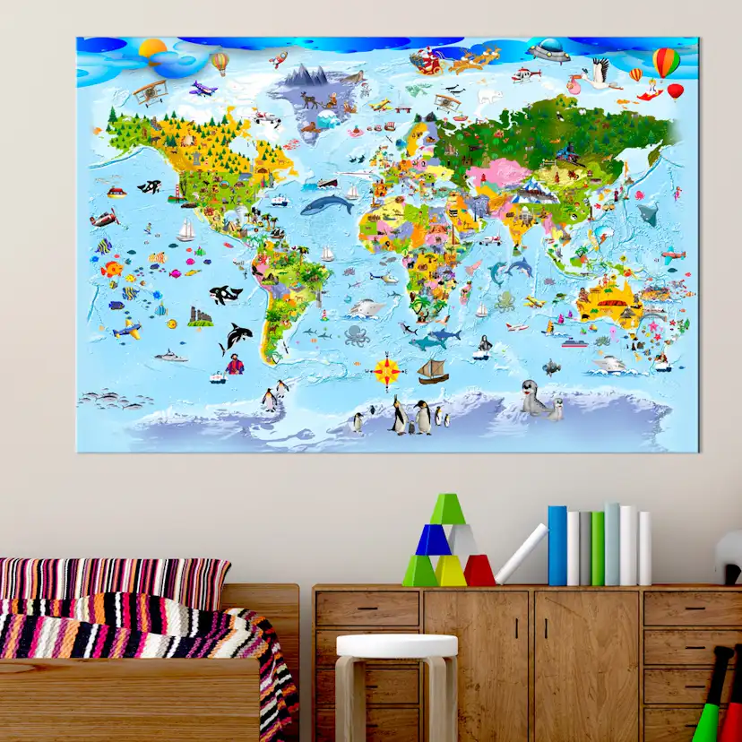 Tavla Arkiio Children's Map Colourful Travels