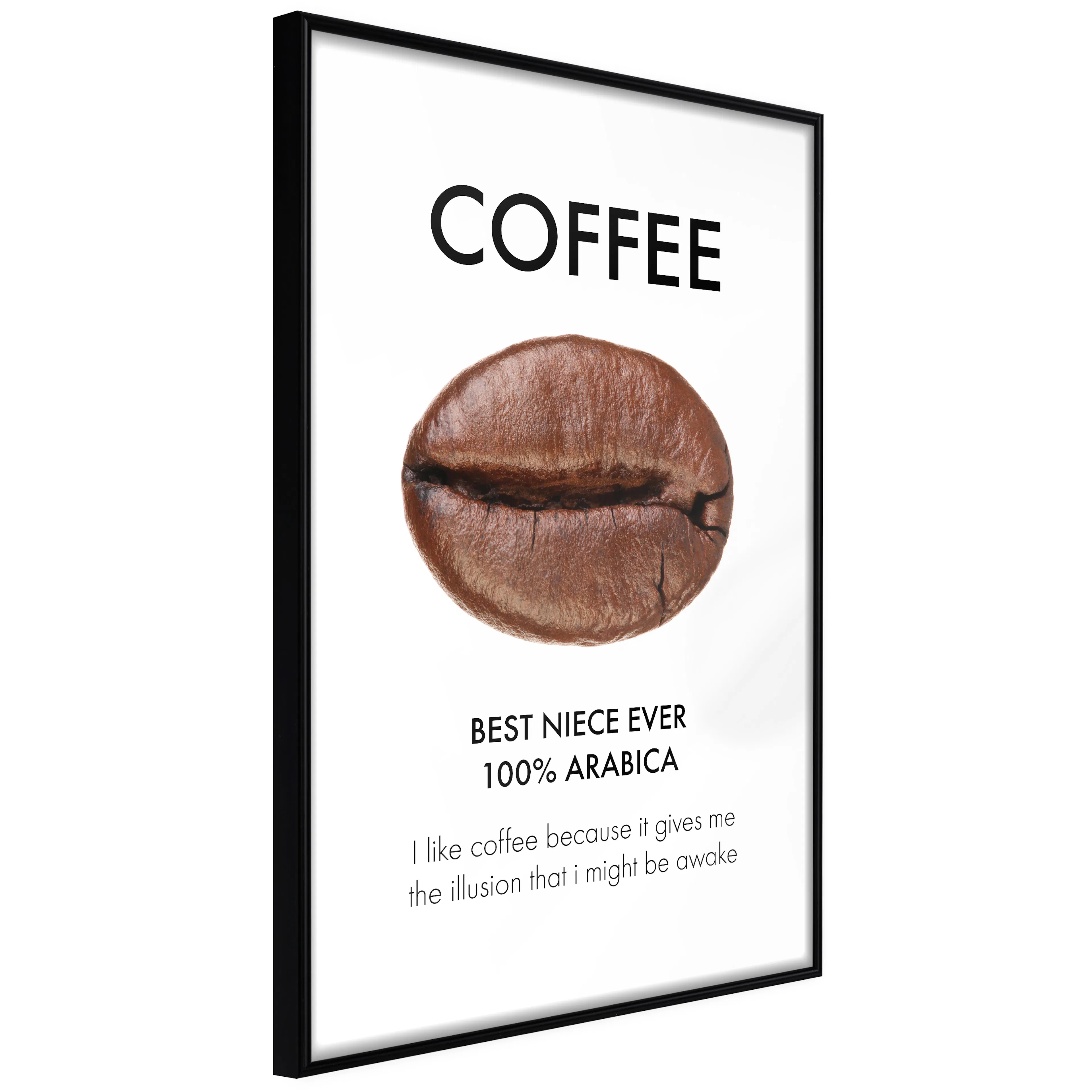 Affisch - Coffee - Best Niece Ever [Poster] 40x60 Svart ram, 40x60 cm