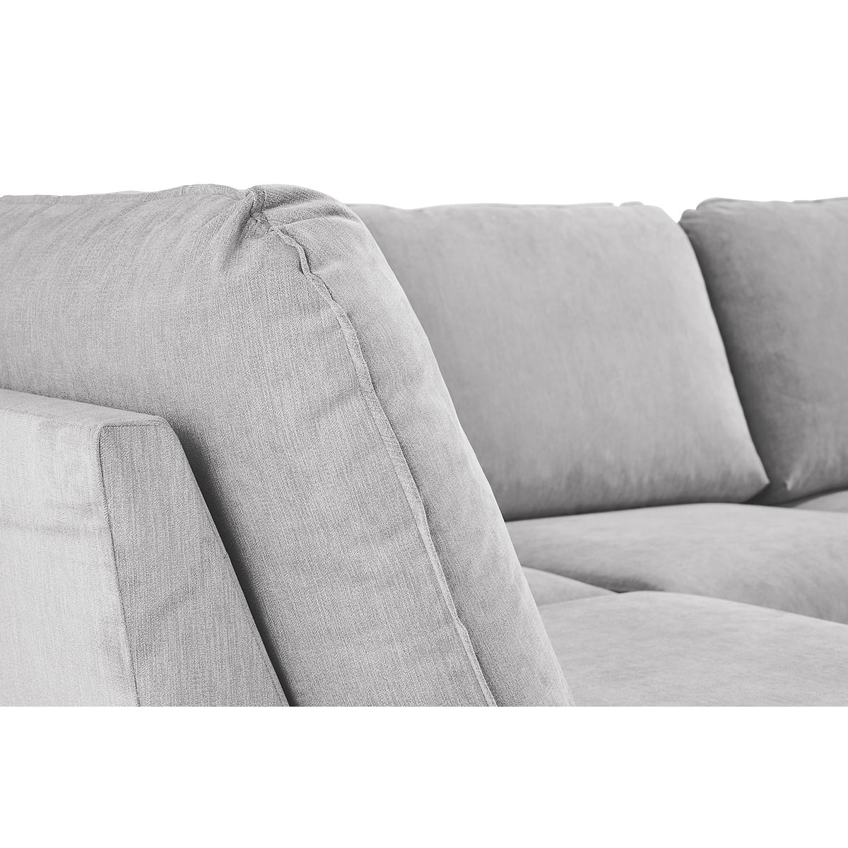 Trend Lyx U-soffa med Divan Höger Ljusgrå