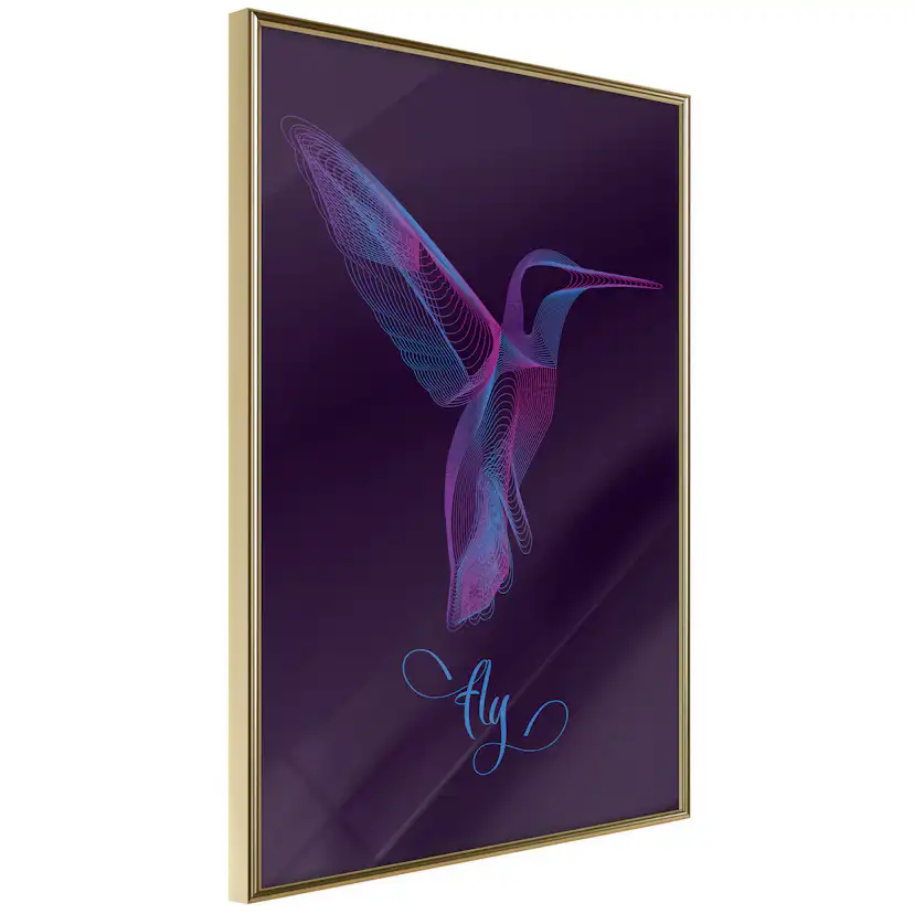 Poster Artgeist Affisch Purple Hummingbird
