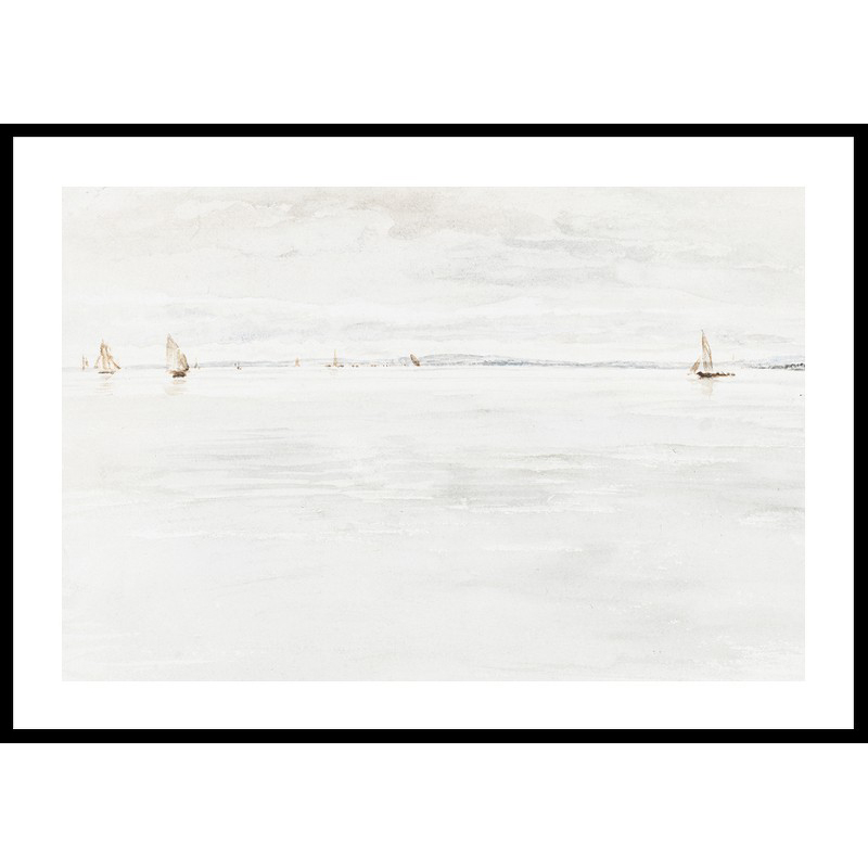 Sailboats On Southampton River By John Linnell 50x70 50x70 cm