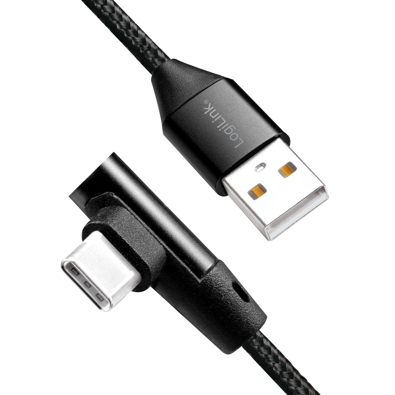 Vinklad USB-C-kabel LogiLink USB 2.0 Max 3A 1 m