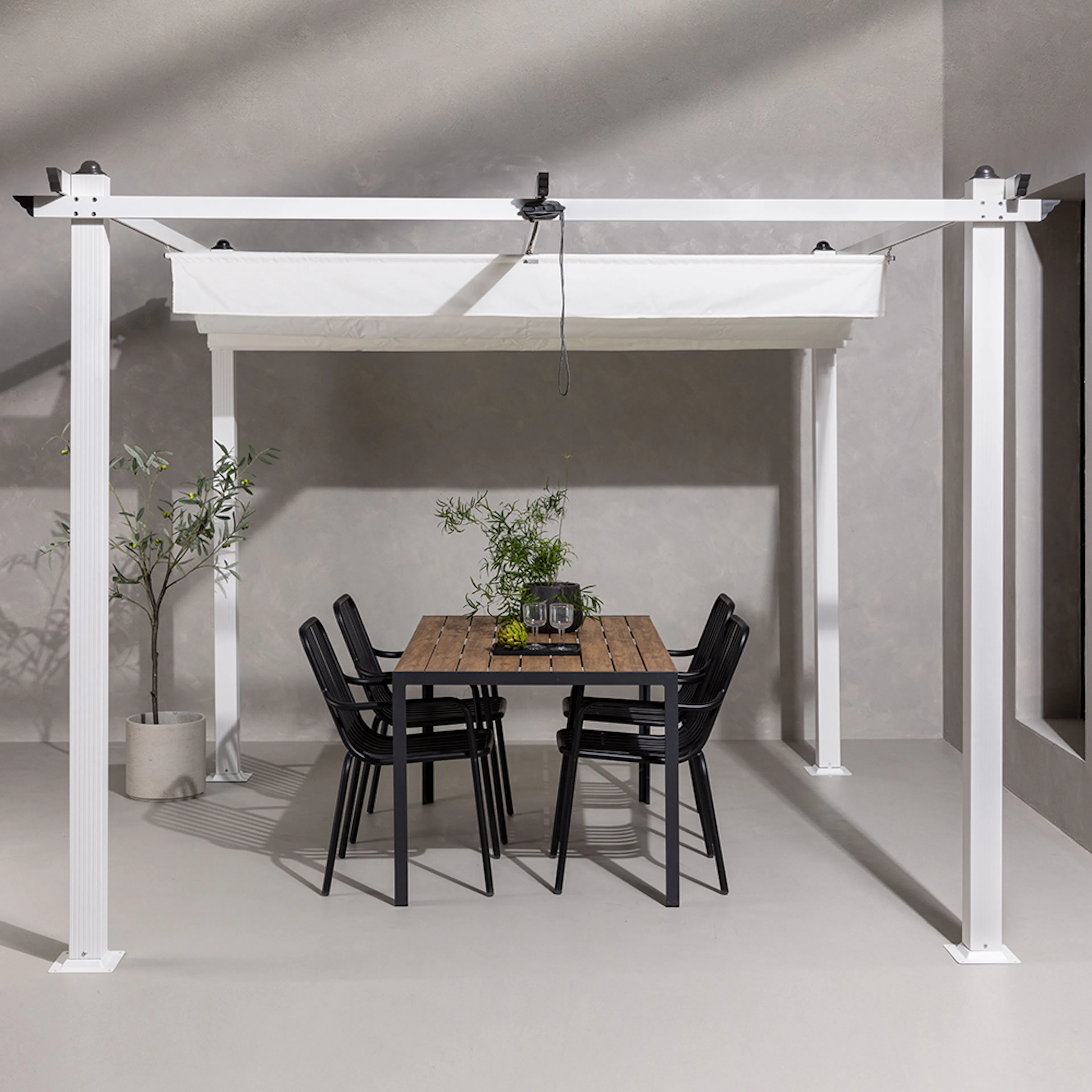 Lazio Pergola/paviljong Steel - White /    300*300*250 Vit