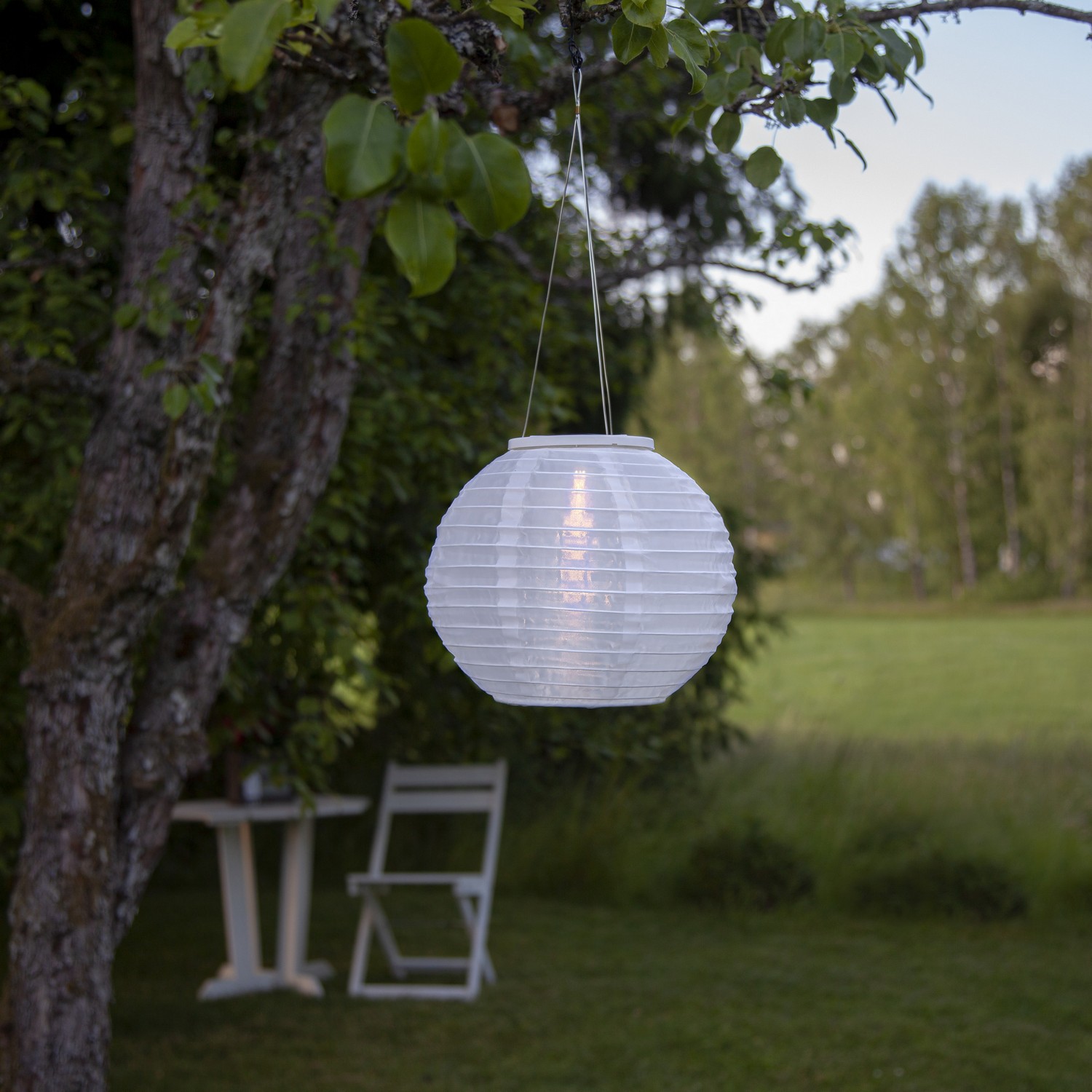 Solcellsdekoration Star Trading Festival 25  cm Vit