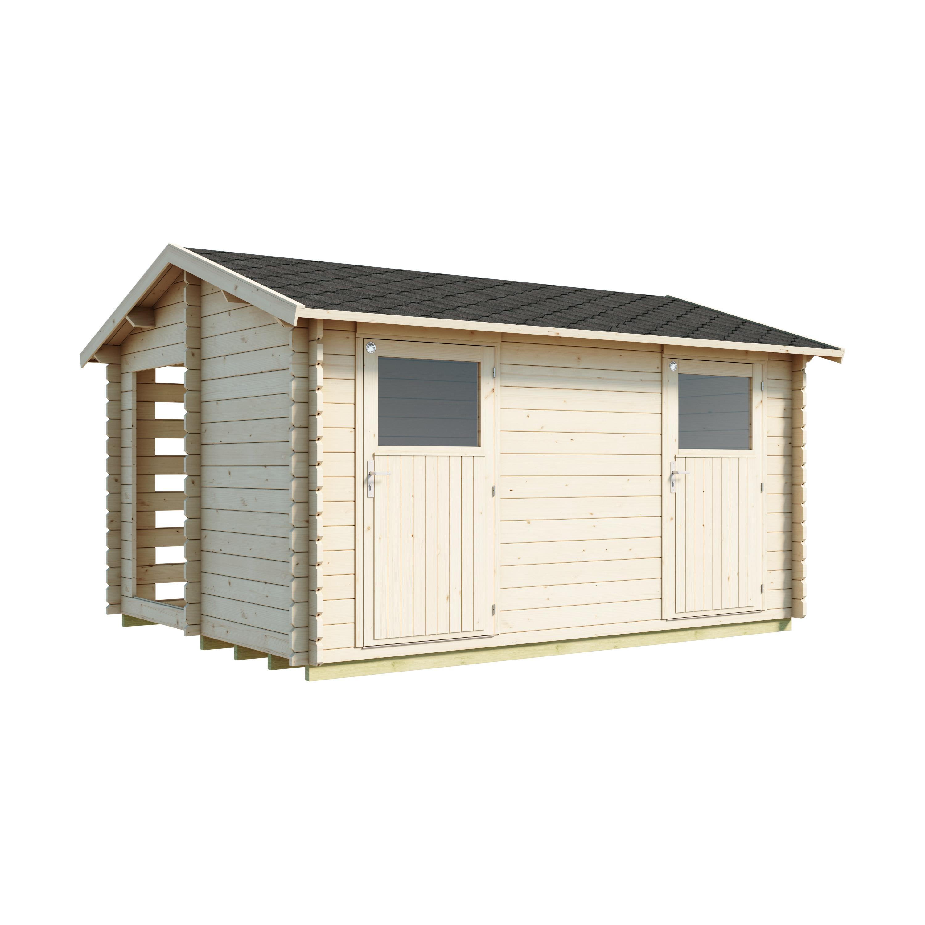 Friggebod Luoman Lillevilla 93-2 11,7 m² Byggsats Förråd i Trä med Sadeltak