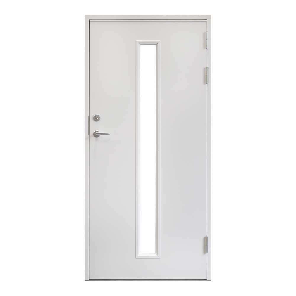 Ytterdörr Landskap Avlångt Glas Vitmålad