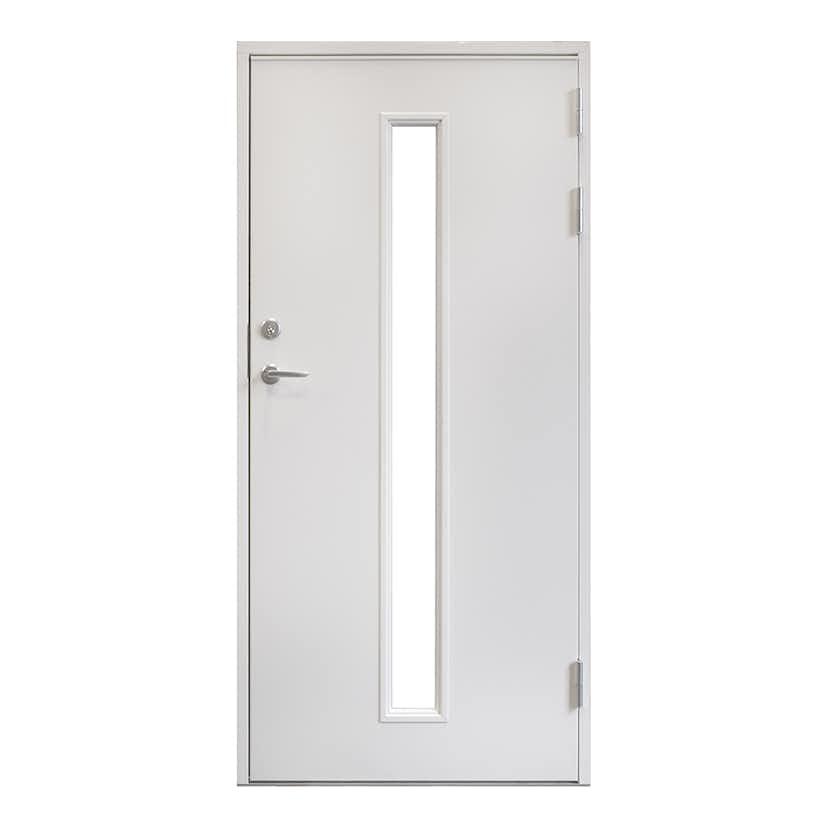 Ytterdörr Landskap Avlångt Glas Vitmålad