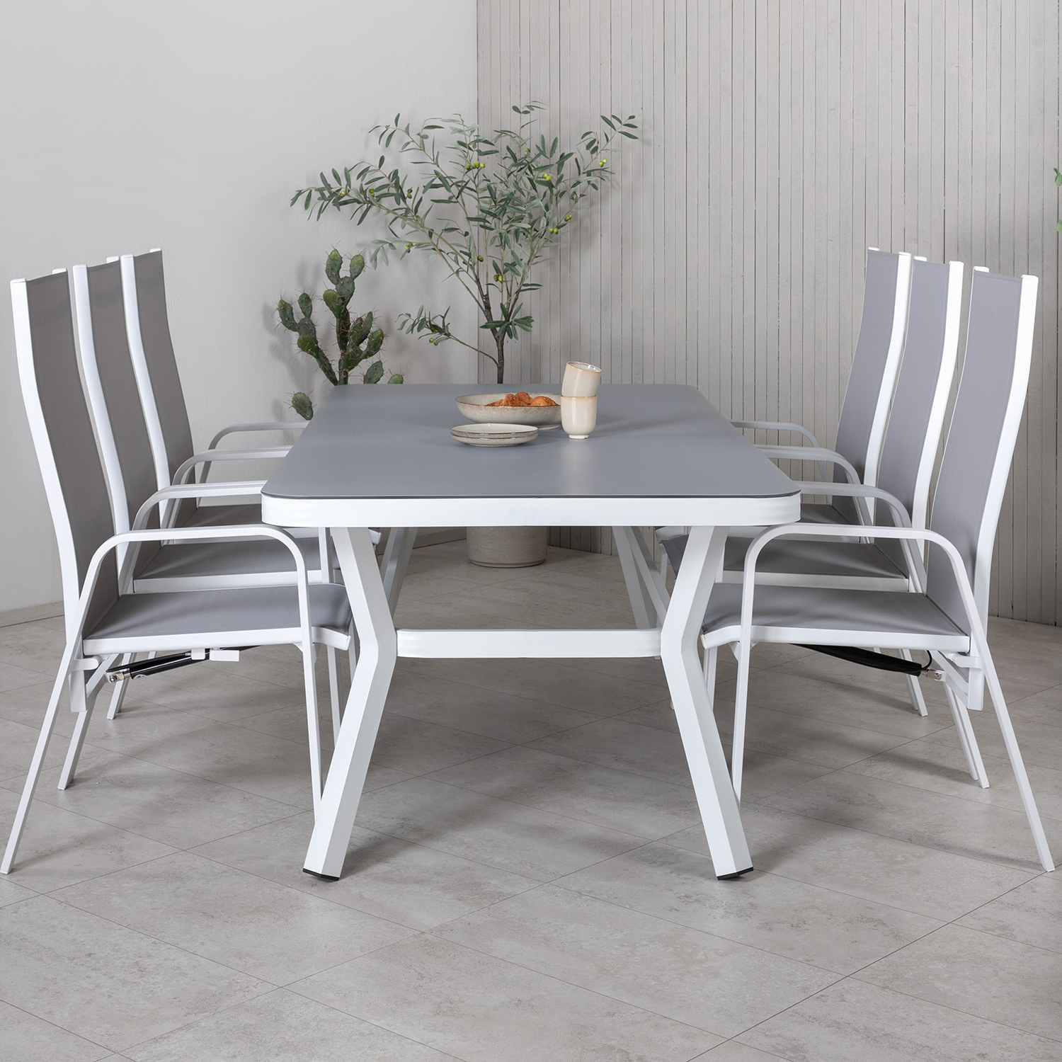 Matgrupp Utomhus Venture Home Virya 160x90 med 6 Copacabana ReclinerTrädgårdsstolar