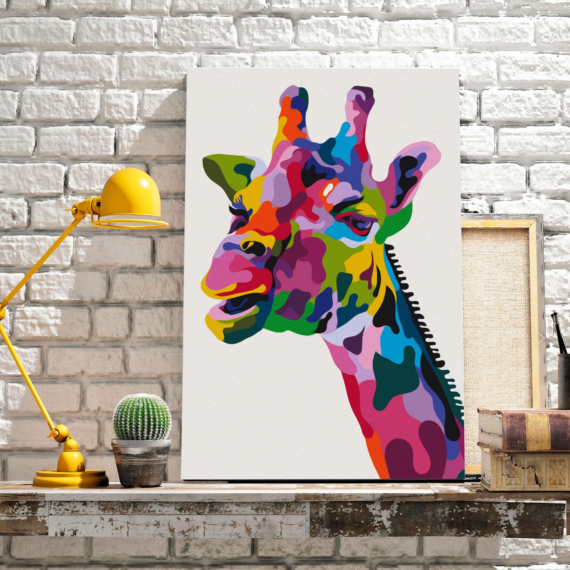Gör-det-själv Målningar Arkiio Colourful Giraffe