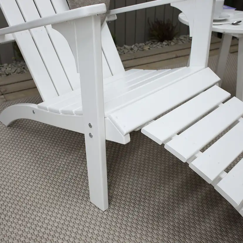 KUNGSHAMN deck chair incl. foot stool Vit