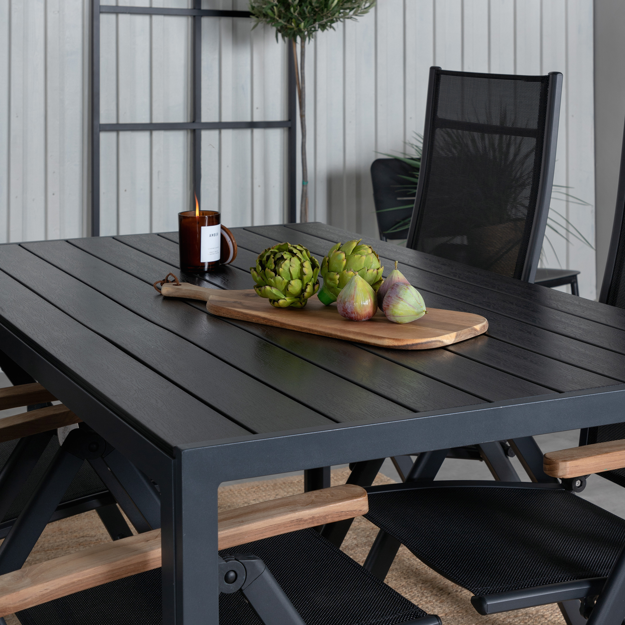 Matgrupp Utomhus Venture Home Bundy med 4 Pave Trädgårdsstolar