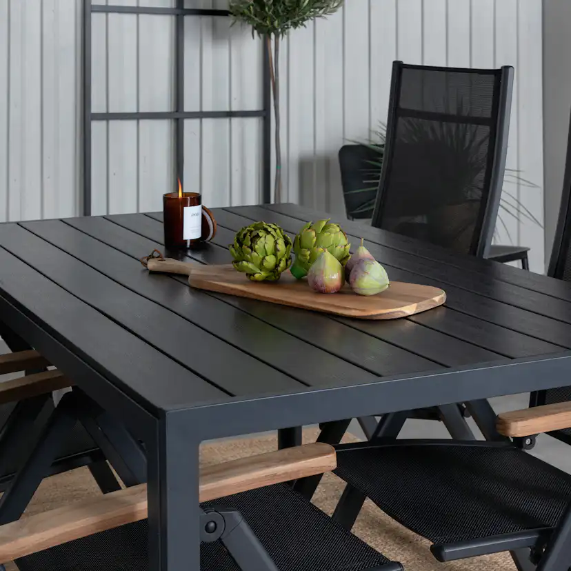 Matgrupp Utomhus Venture Home Bundy med 4 Pave Trädgårdsstolar