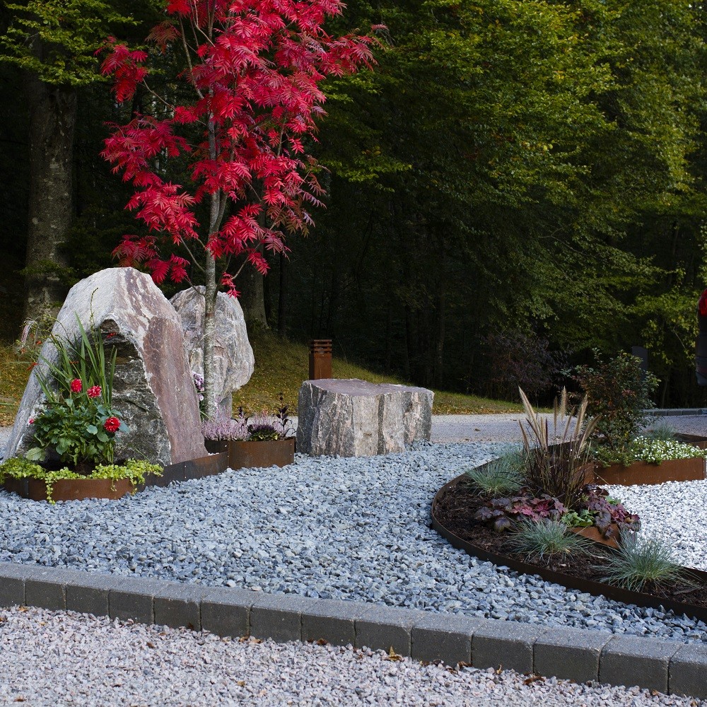 Planteringskant Flexigarden Corten Övergång