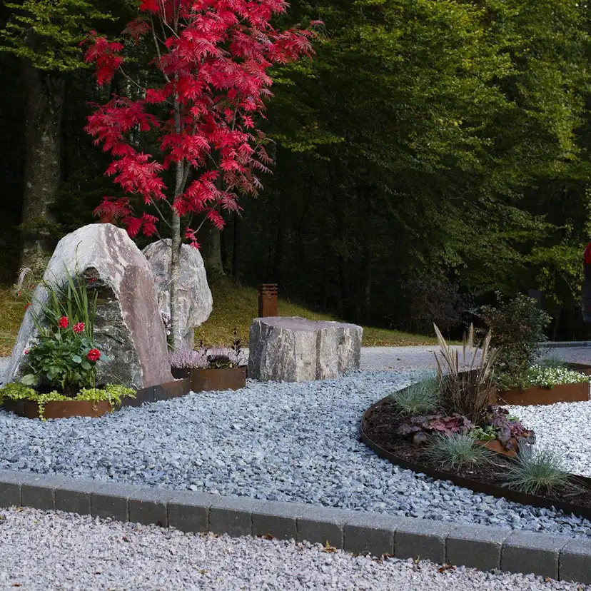 Planteringskant Flexigarden Corten Övergång