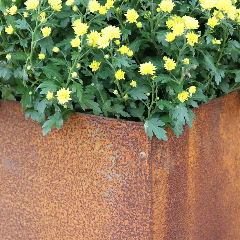 KEBAflexi-garden L-kruka med botten,corten 30x30x40 cm Med botten; Mått: 30x30x40 cm