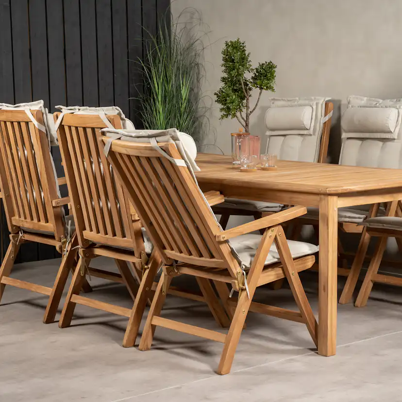 Matgrupp Venture Home Kiara 220 med 6 Positionsfåtöljer