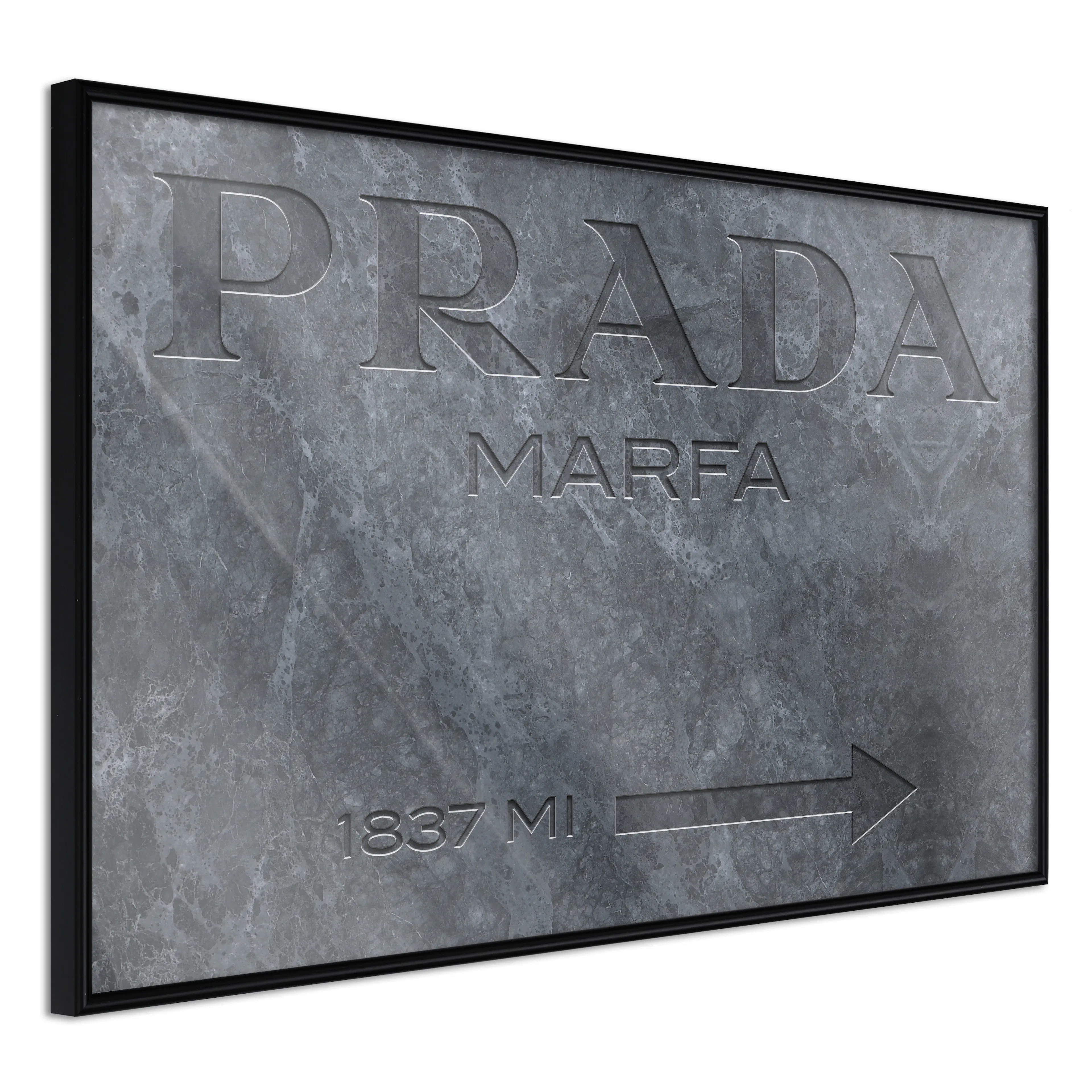 Affisch - Prada Marble [Poster] 60x40 Svart ram, 60x40 cm