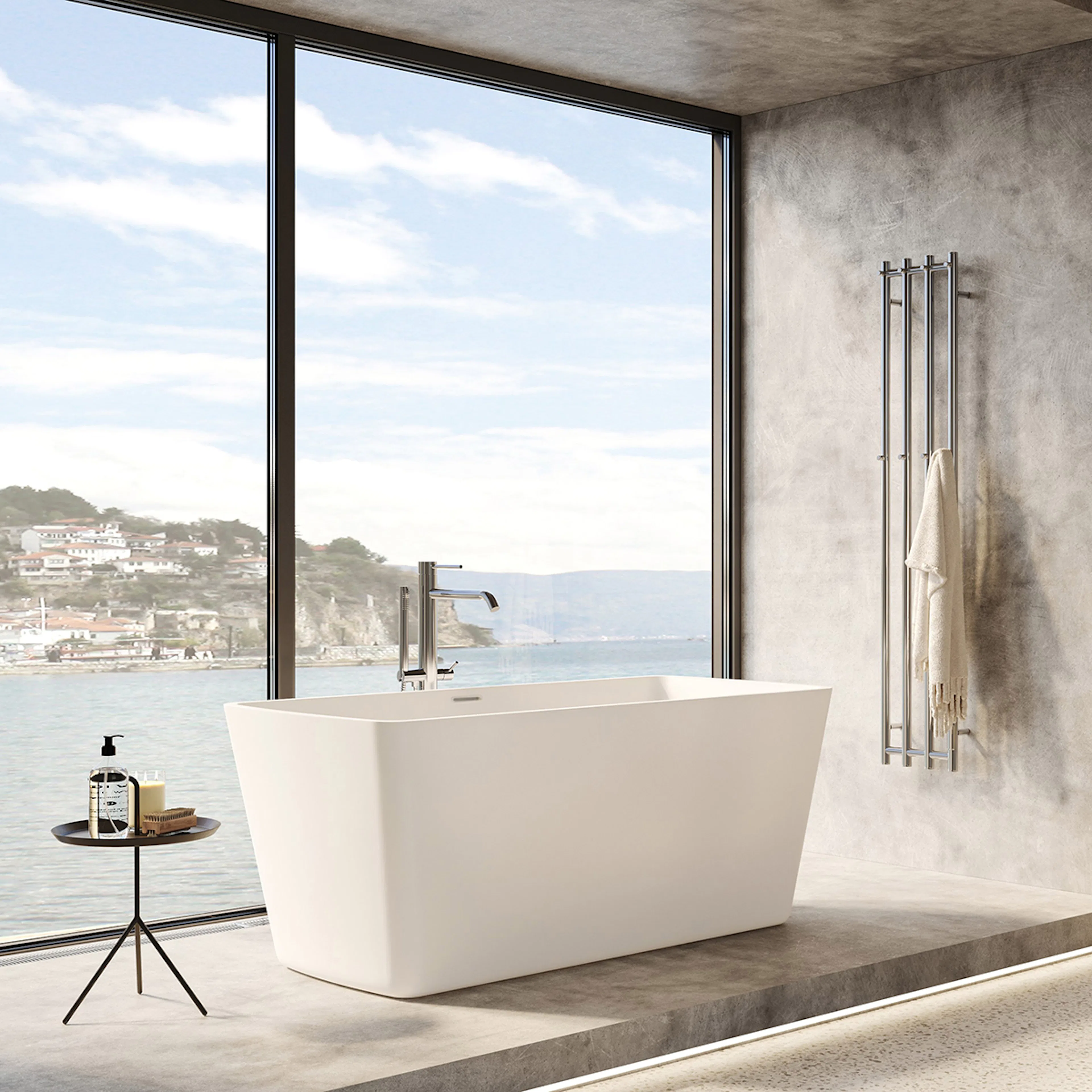 Andria fristående badkar 1700x800mm Mat vit 1700 mm