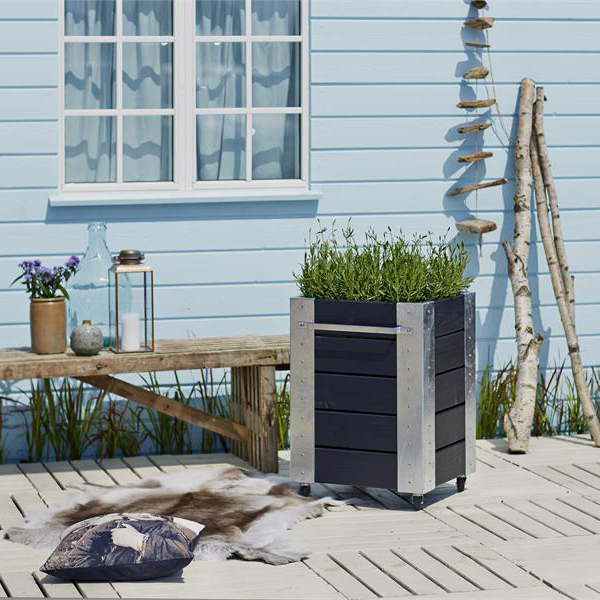 Blomlåda PLUS Cubic Svart 46x50x70 cm