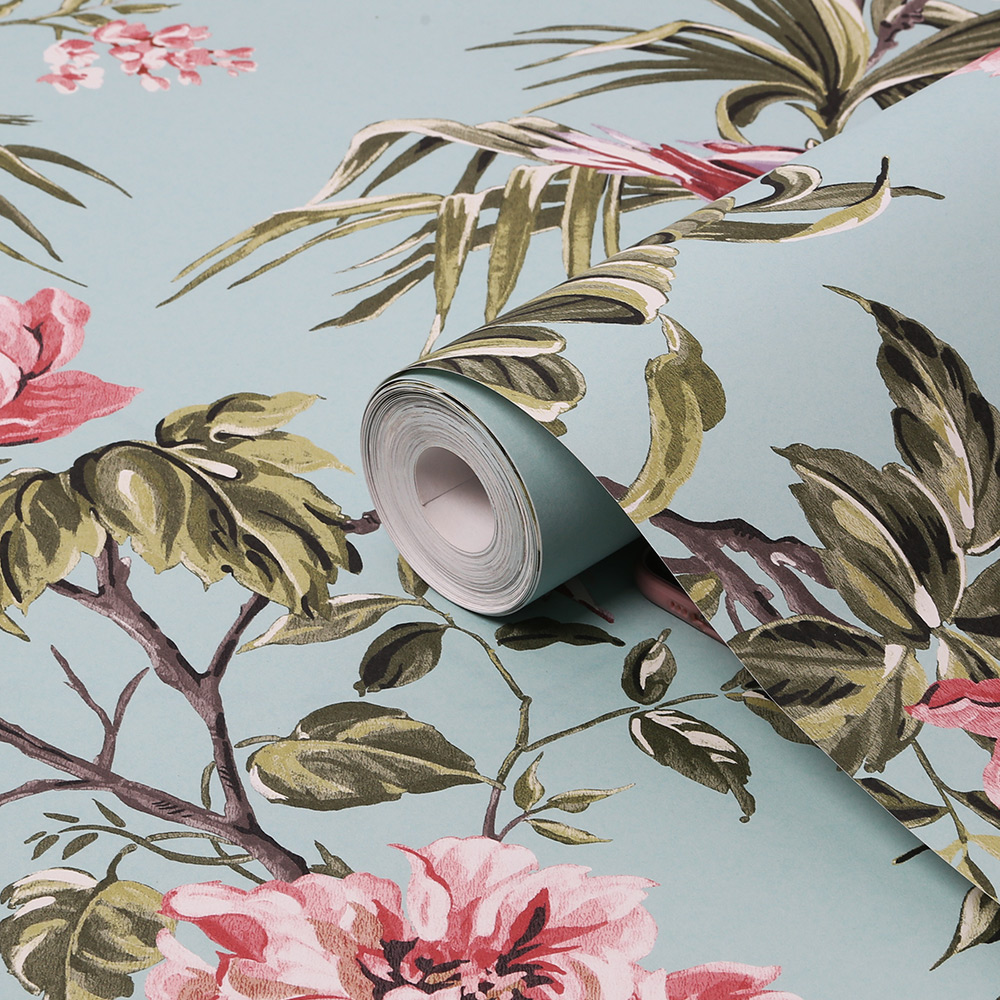 Tapet NEXT Birds & Blooms Duck Egg