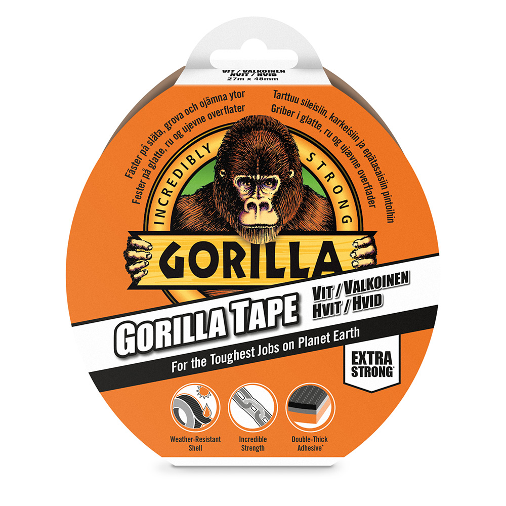 Tejp Gorilla Tape Vit 27mx48mm