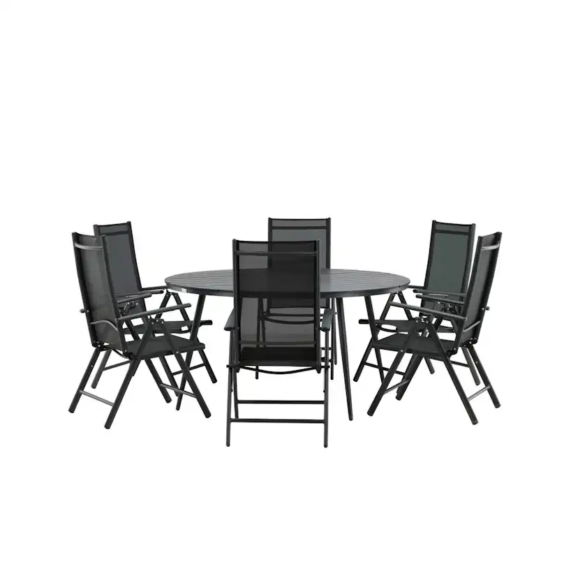 Matgrupp Venture Home Break Matgrupp Utomhus Rund 150 cm med 6 Break Positionsstol