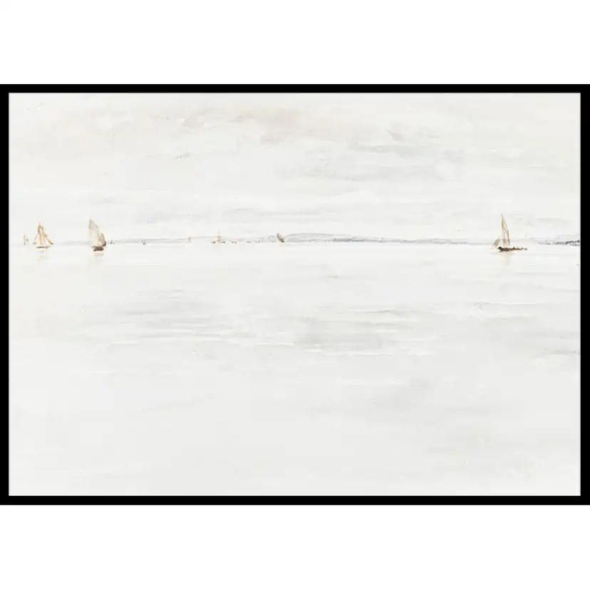 Poster Gallerix Sailboats On Southampton River By John Linnell