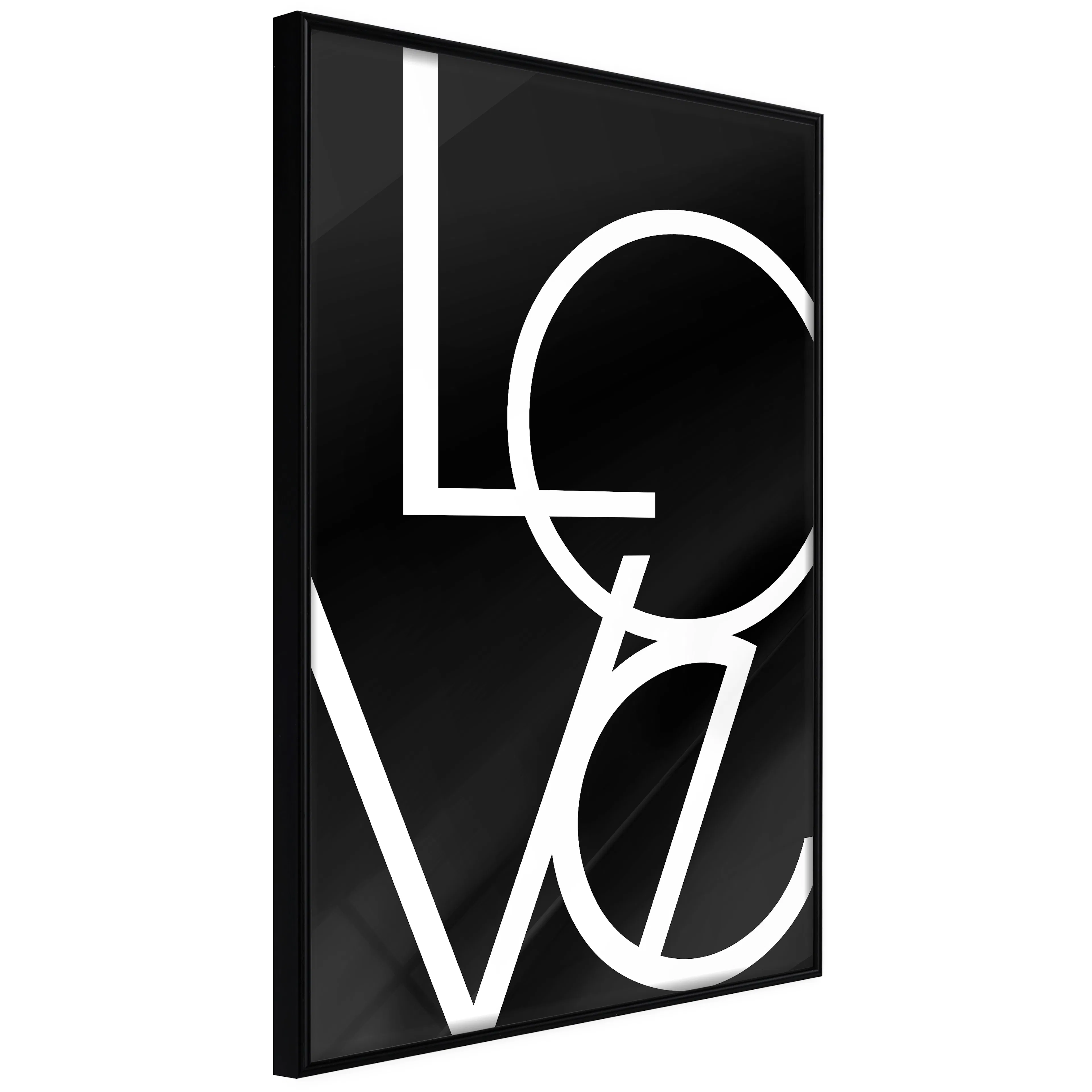 Affisch - Black and White: Love [Poster] 40x60 Svart ram, 40x60 cm