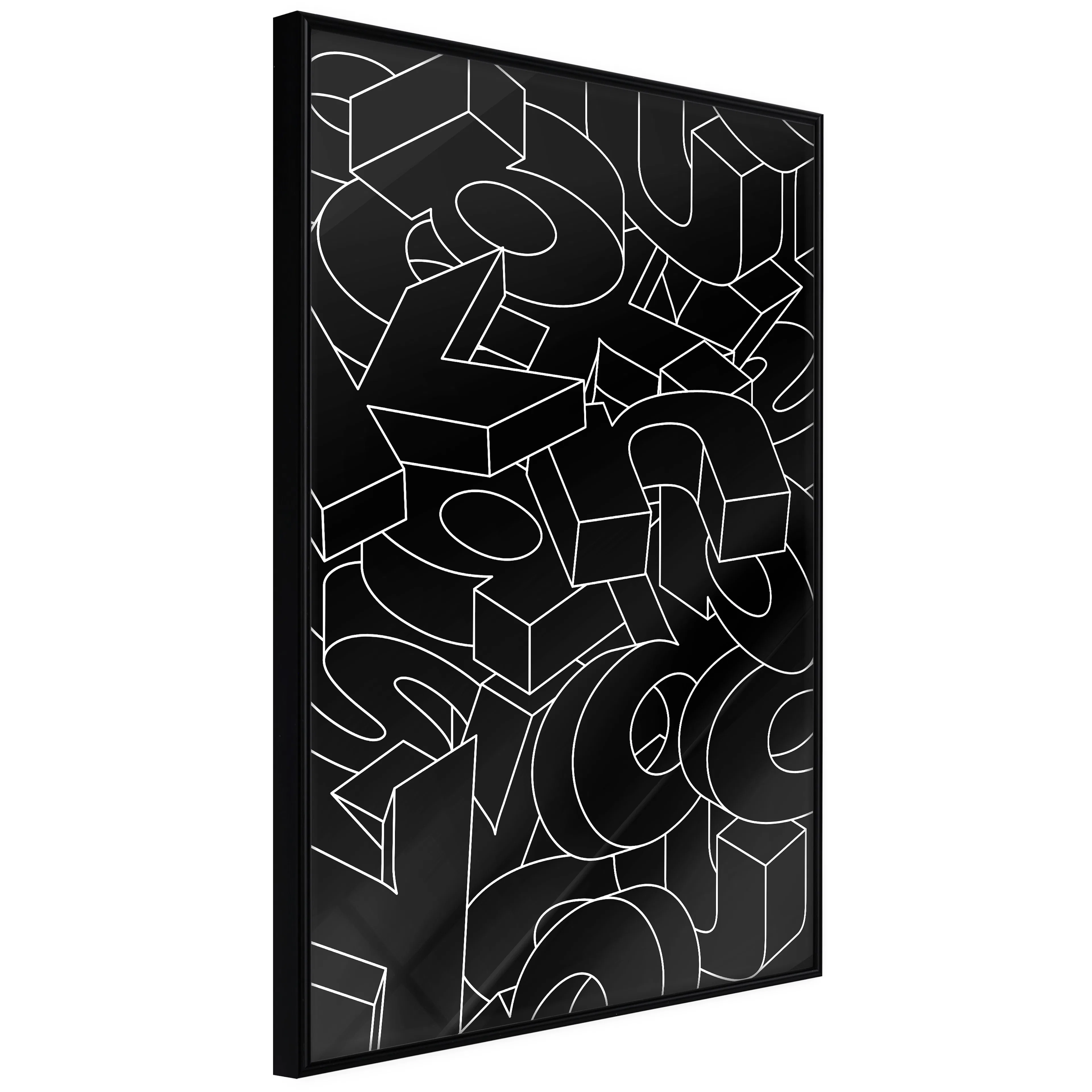 Affisch - Alphabet [Poster] 40x60 Svart ram, 40x60 cm